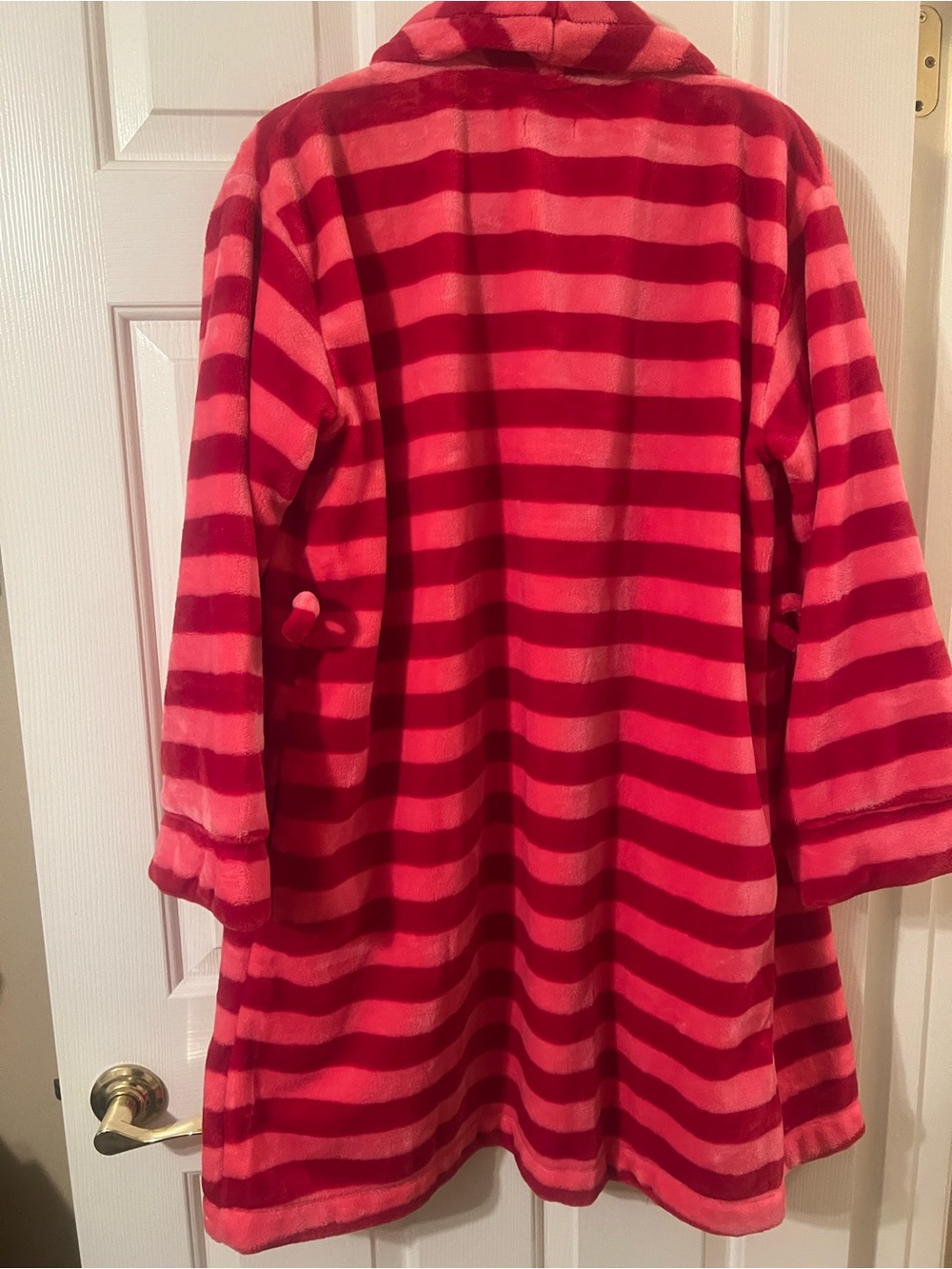 NWOT Kate Spade Pink and Red Striped Robe *Missing Belt* Size XS/S - Picture 7 of 9